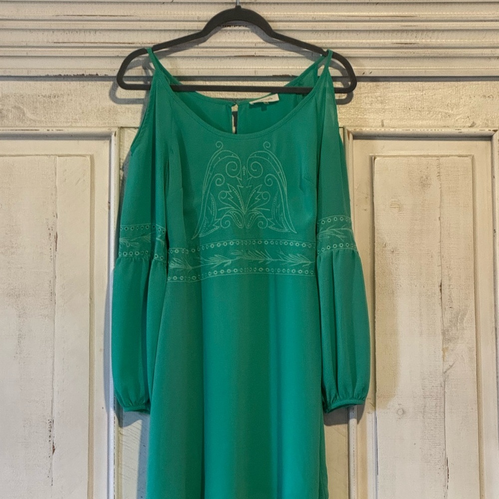 Sugarlips Teal Long Sleeve Dress - Picture 2 of 6